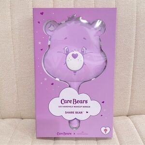 NEW Impressions Vanity‎ Care Bears Share Bear LED Handheld Makeup Mirror Purple